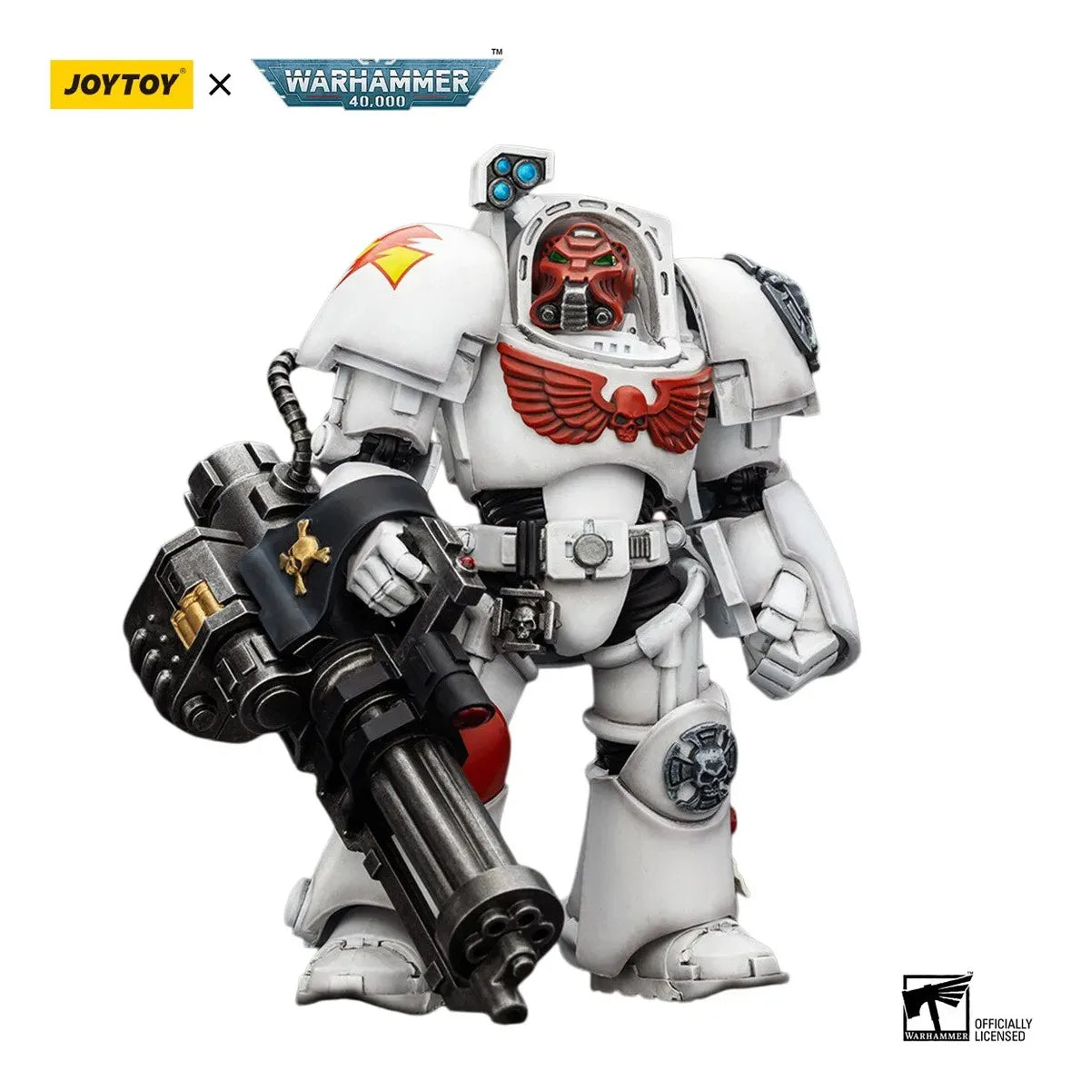 JOYTOY Warhammer 40000/40k White Scars Terminator 3 with Power Fist and Assault Cannon Action Figure Doll Decoration Gift Model