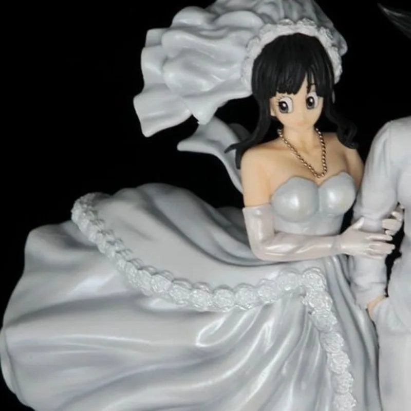 Dragon Ball Bandai Anime Action Figure Son Goku Chichi Wedding Dress Model Statue Peripheral Gift Ornaments Doll  Dream Toys