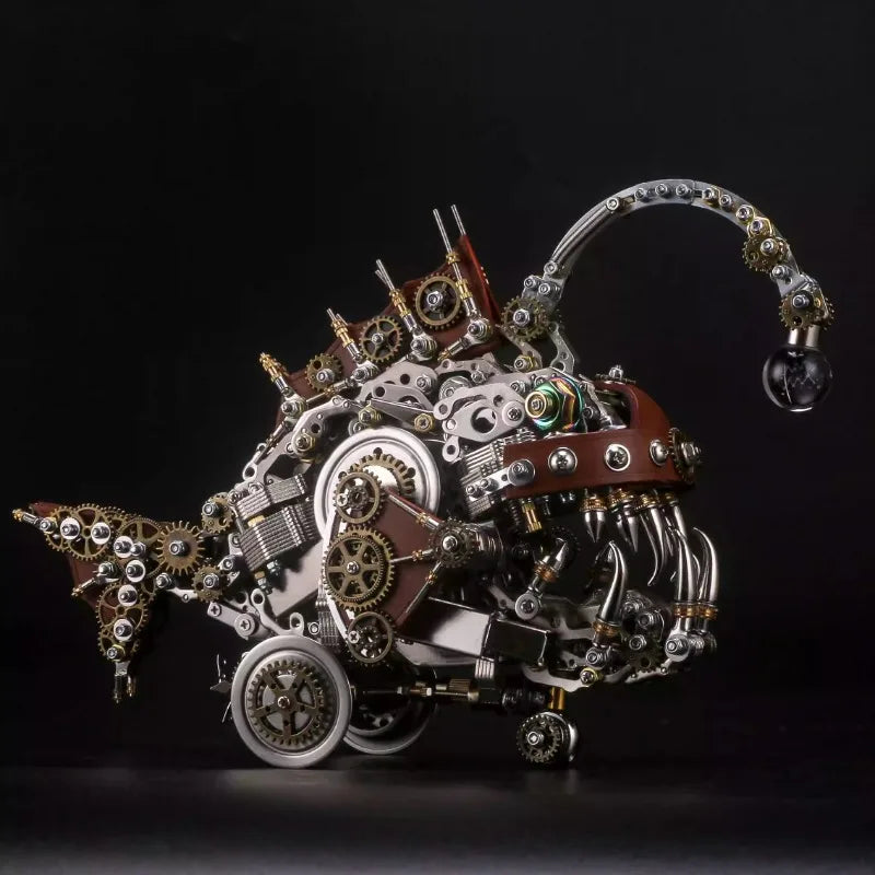 Mechanical Party Original High Difficulty Assembly Series Energy Lantern Fish Action Figure Model Toys Model Gifts for Boys