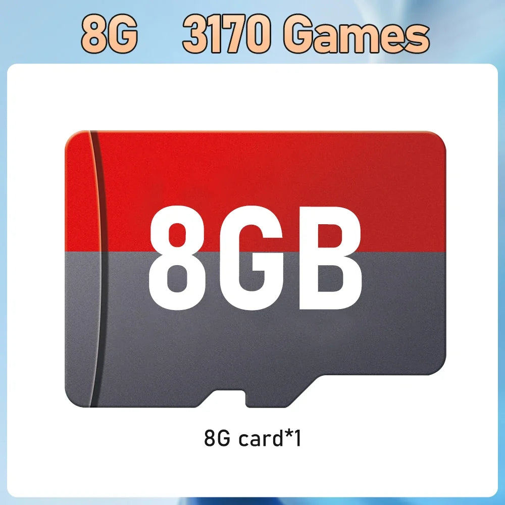 8G Game TF Card For N64/NEOGEO/SNES Retrobat Memory Card With 3000+ Games For ROG Ally/GPD Win 4 Handheld Console/Steam Deck/PC
