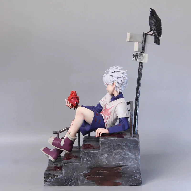 34cm Hunter X Hunter Anime Figure Killua Zoldyck Action Figure Gon Freecss Figurine Kurapika Collectible Model Doll Toy Gifts