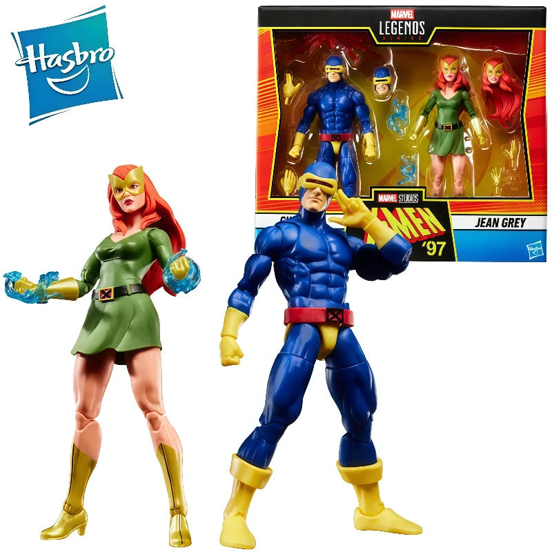 In Stock Hasbro Marvel Legends X-Men 97 Cyclops and Jean Grey 6 Inches Action Figure Model Collect Hobbies Toys Holiday Gift