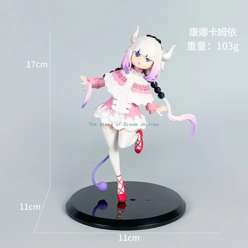 Kobayashi Magic Maid Animation Kangna Two-dimensional Round Hill Beautiful Girl Cute Model Desktop Ornament Gift Figure