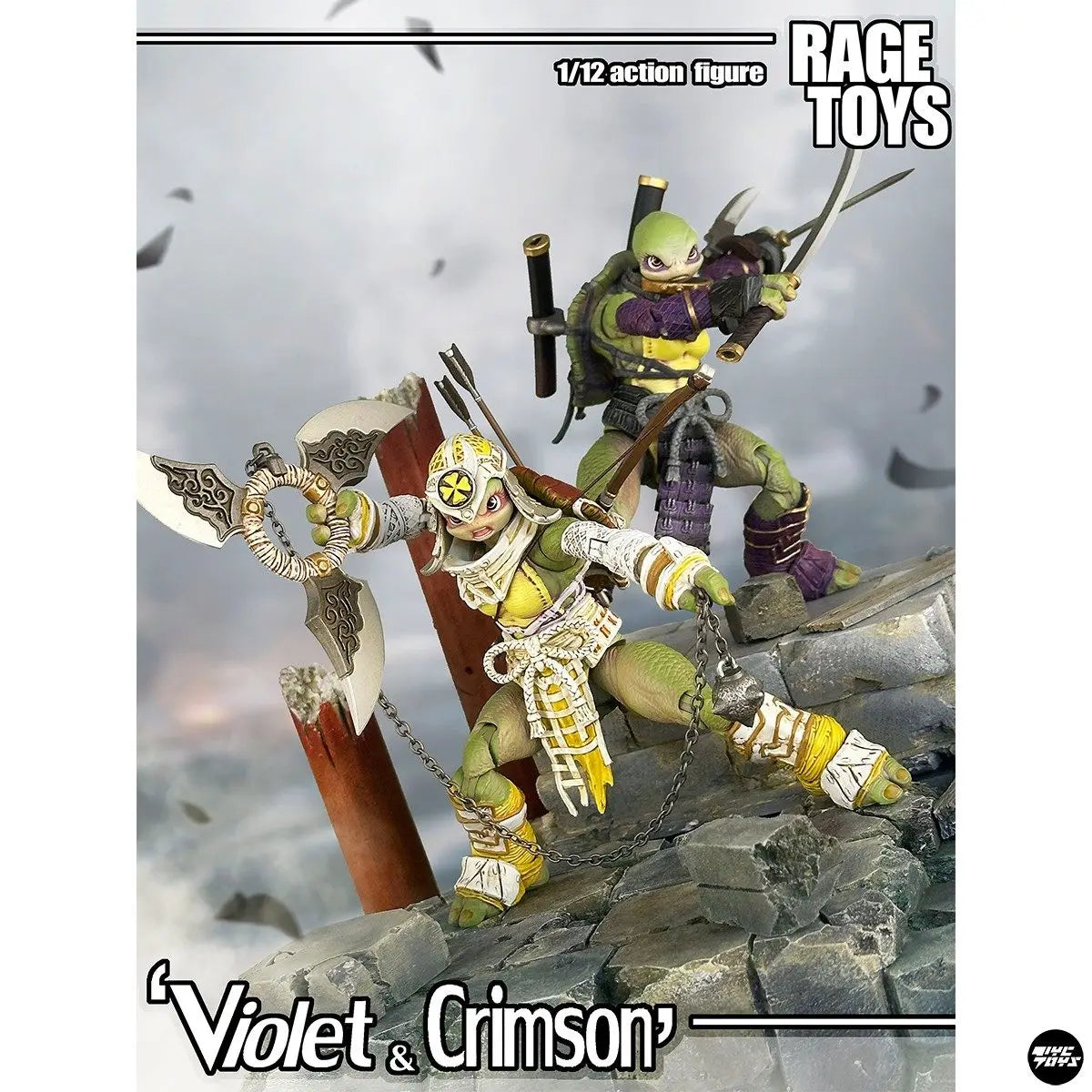 RAGE Toys Turtle Sisters: Crimson & Violet Actionfigur im Maßstab 1:12 Anime Modelle Spielzeugpuppe Geschenk Hobby Sammlerstück