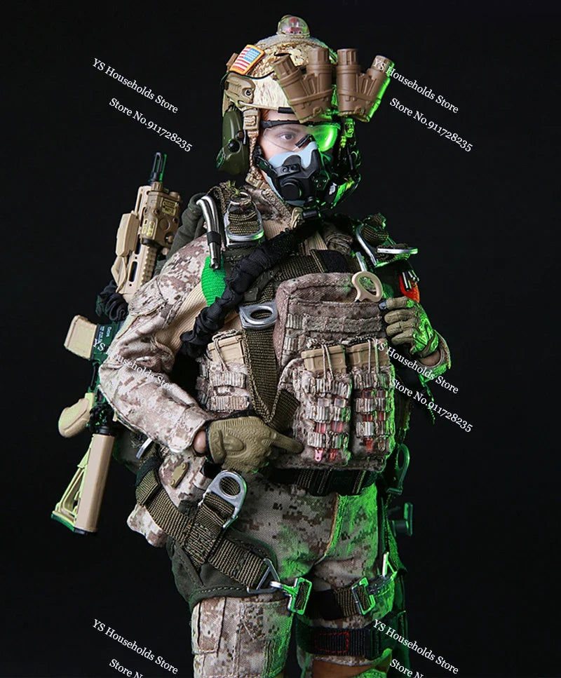 MINITIMES M017 1/6 Scale US Seal Navy Special Force Action Figure Camfoulage Cloth 12" Full Set  Female Soldeir Model Toys