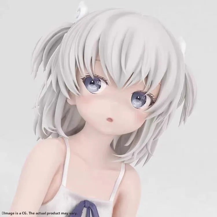 Cute Anime Girl Figure True White Desktop Model Car Decoration Cuter Case PVC Model Collectible Toy from Japan for Adults