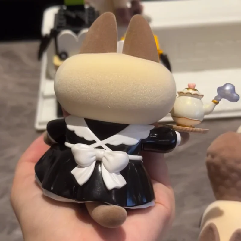 Azukisan Siamese Cat Bean Paste Restaurant Maid Cat Anime Figure Pvc Collection Model Statue Toy Children'S Kawaii Gift