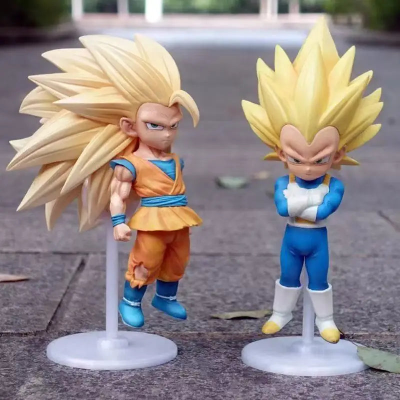Q Version Dragon Ball Ssj3 Vegeta Figure 21cm/ 8.27inch Super Saiyan 3 Goku Action Figures Collection Model Toys Gifts