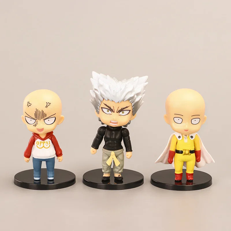 5Pcs/Set 8.5CM Figure Q Version Anime ONE PUNCH-MAN Saitama Tatsumaki Standding Model Dolls Toy Gift Collect PVC Material