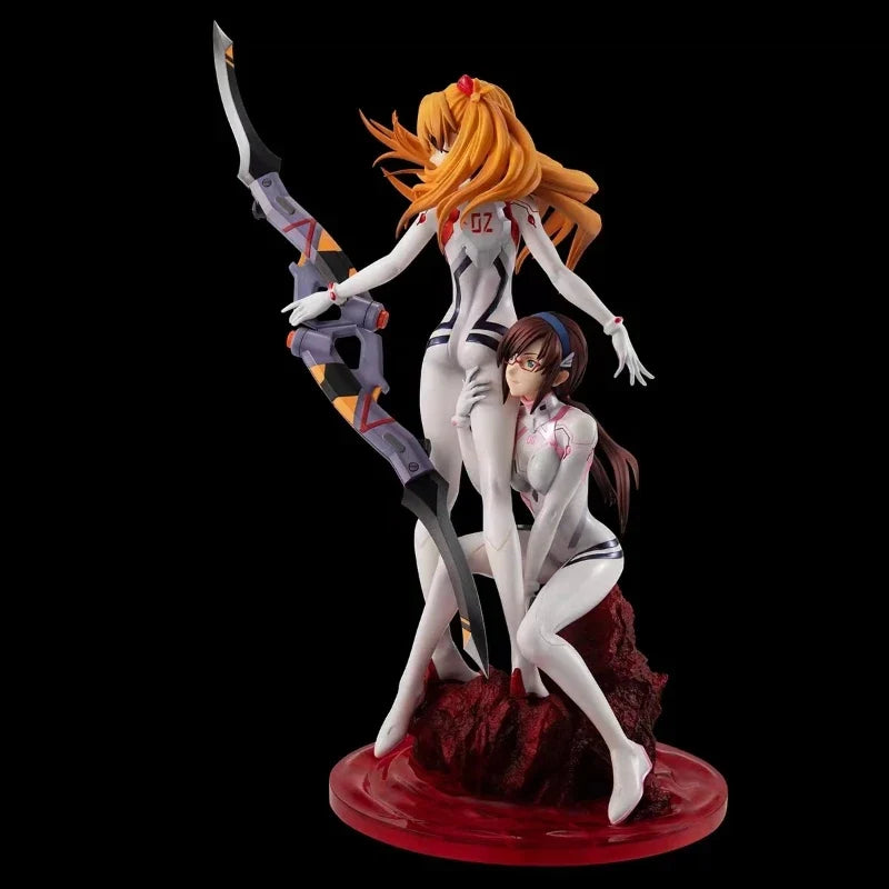 Action Figures Eva 27cm Asuka Mari Makinami Garage Kit Anime Bishoujo Model Double Character Peripheral Toy Statue Ornament Gift