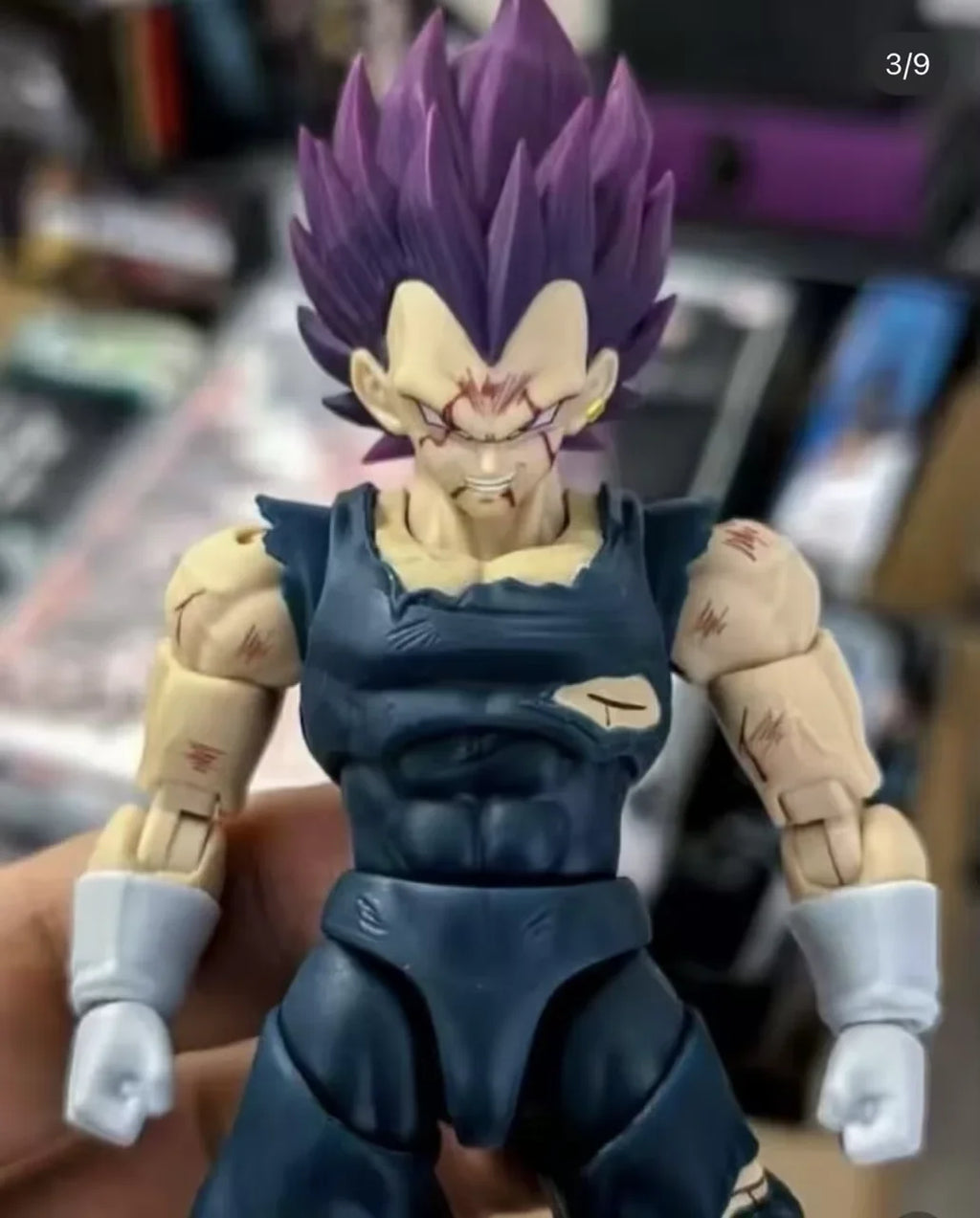 New Air&OQ Studio Dragon Ball Shf Super Saiyan SSJ Majin Vegeta Head Accessories Vegeta Action Figure Custom Heads Kit Model Toy