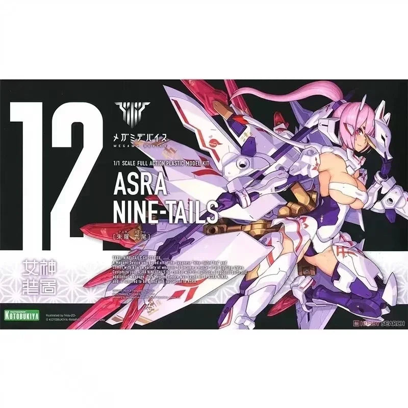 Original Kotobukiya Anime Action Figure MEGAMI DEVICE ASRA NINE-TAILS Assembly Model Kit Collection Toy Gift For Children