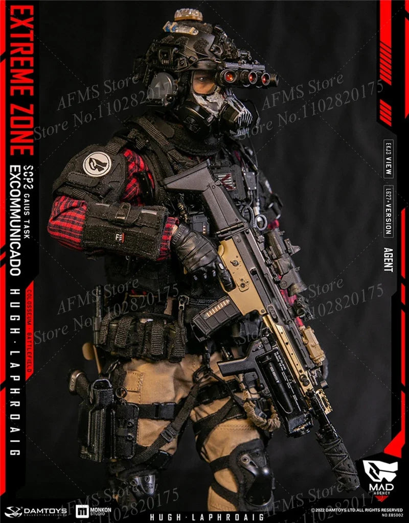 Damtoys EBS002 1/6 Scale Collectible Figure Extreme Zone Agent Hugh Laphroaig Full Set 12Inch Men Soldier Action Figure Body
