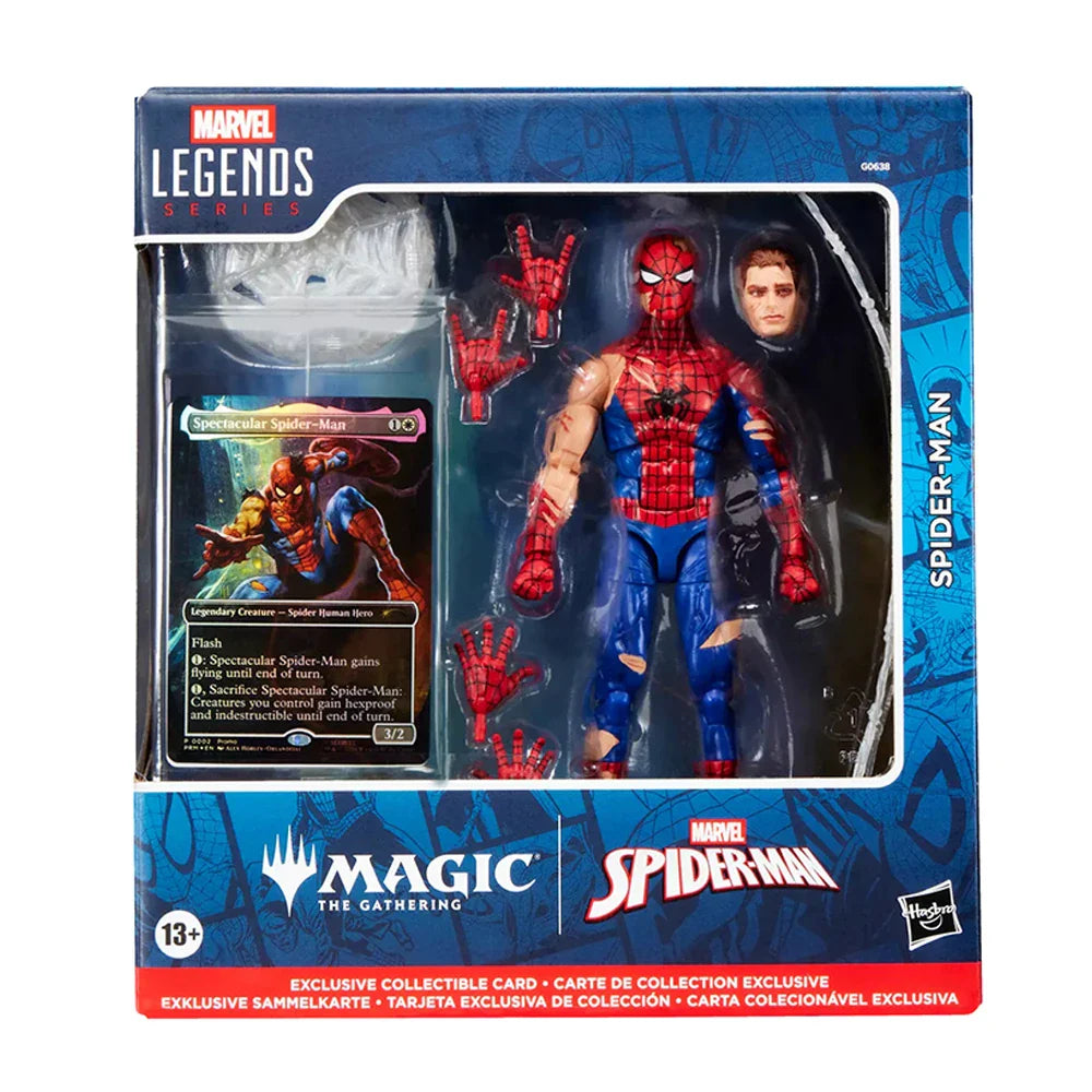 Auf Lager NEU Hasbro Marvel Legends Series Magic: The Gathering Kampfgeschädigter Spider-Man 15cm Anime Actionfigur Modell Spielzeug