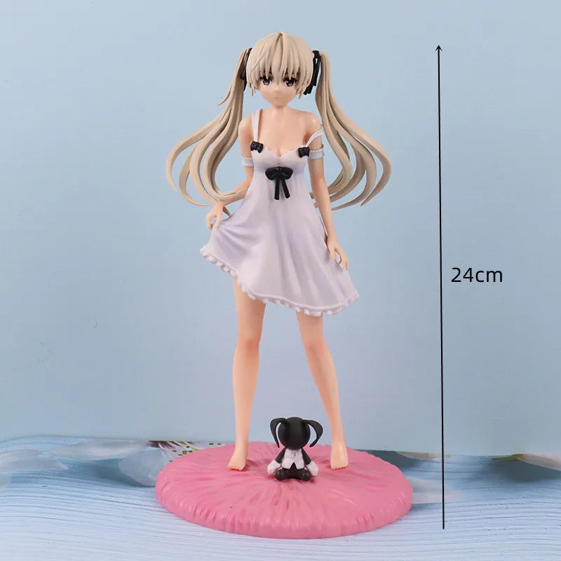 Japan New 24cm Yosuga no Sora Figure PVC Action Anime Doll Model Toys cute white suspender skirt Figure for girl gift