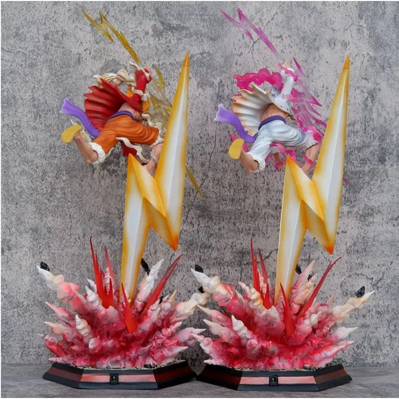 50cm One Piece Figure Monkey D. Luffy Five Levels Glow Anime Model Collect Desktop Ornament Decorations Children Toys Gifts