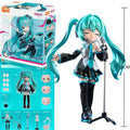 BLOKEES Original Hatsune Miku Q version 17th Miracle Edition Miku Singer Action Figure Joint Mobility Assembly Toy Doll Gift