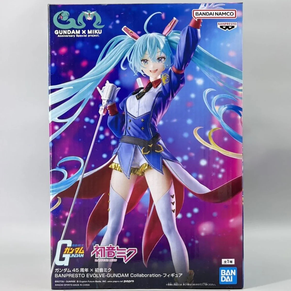 Original Genuine Bandai Prepainted Banpresto Evolve Gundam X Miku Anniversary Special Project Piapro Characters Hatsune Miku