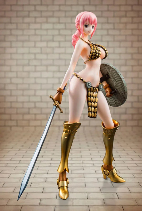 Megahouse Original POP Figurine One Piece Series Sword Warrior Rebecca Limited Edition Remake Anime Statue Figure Model Toys