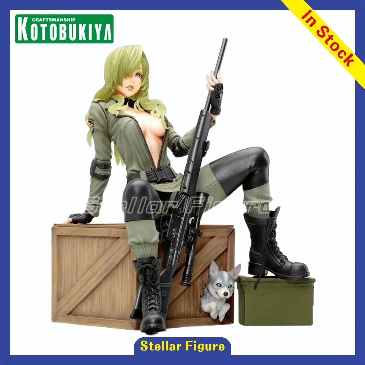 【SF】In Stock Original Kotobukiya BISHOUJO STATUE Metal Gear Solid Sniper Wolf 1/7 Scale Figures Collection Anime Gift