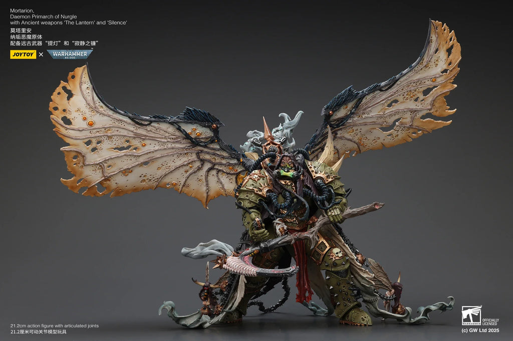 New Joytoy Warhammer 40k 1/18 Action Figure Mortarion Figures Daemon Primarch Of Nurgle Collection Statue Model Ornament Toys