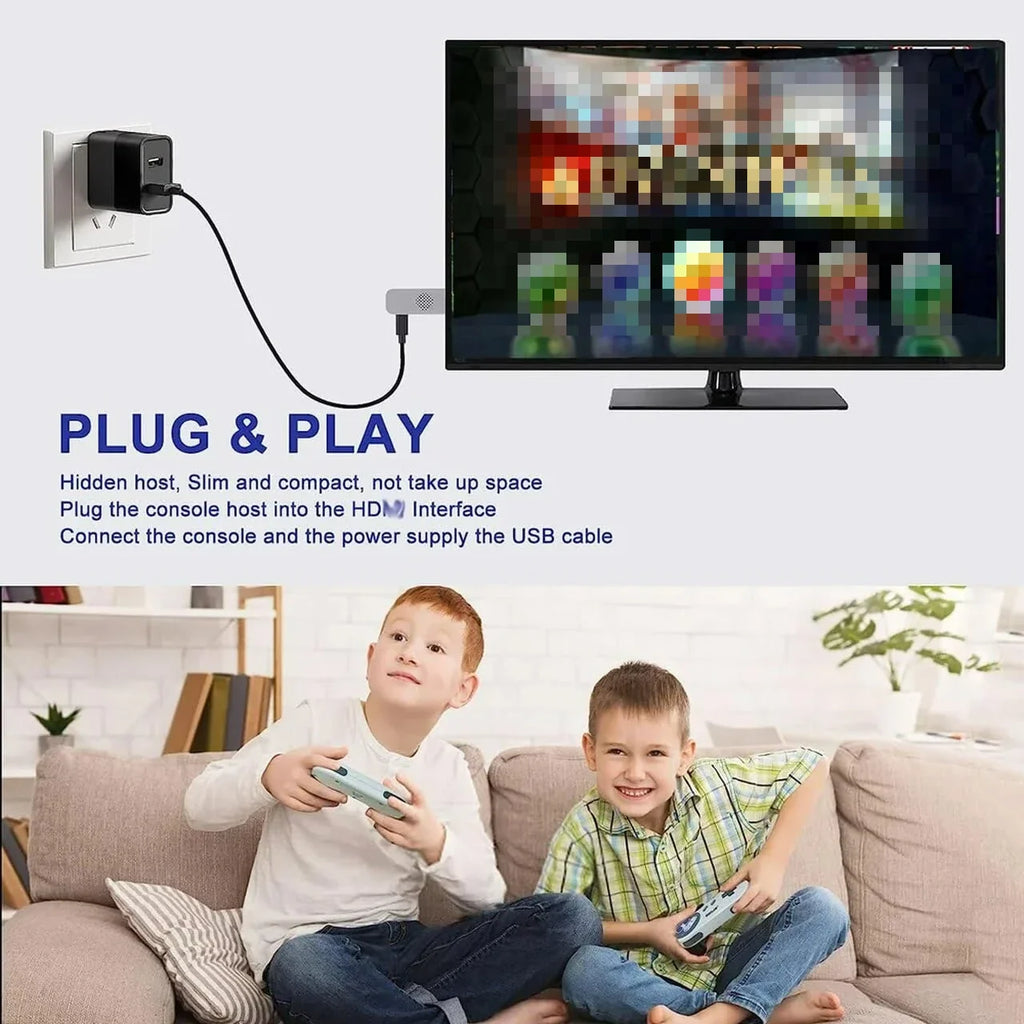 SF900 Retro Game Console Wireless Dual Gamepad Video Gaming Console HD Output 5000 Classical Game Children Gifts
