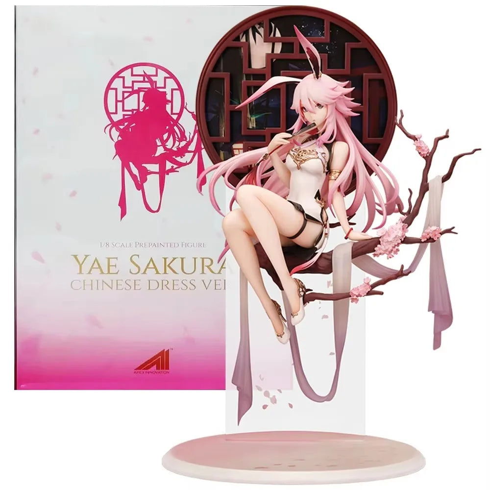 19CM Anime Game MmiHoYo Figure Two models Yae Sakura Sitting Position Anime Model Toys Gifts Collection Decoration Ornaments PVC