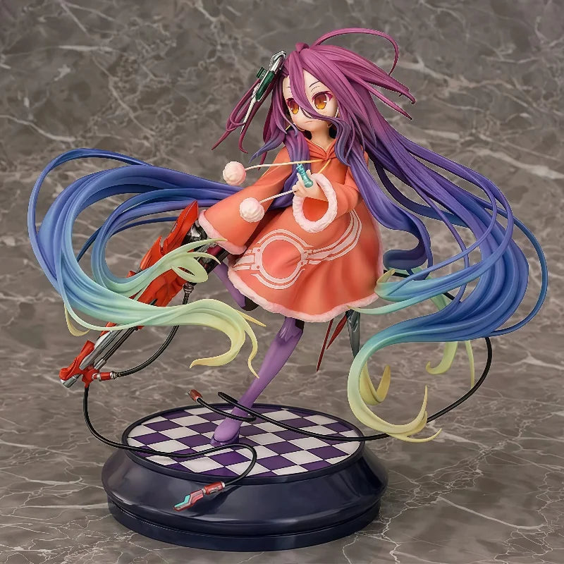 Anime Figure No Game No Life ZERO Shuvi Dola 1/7 Scalee PVC Statue with Colorful Hair Collectible Model Toy for Anime Fans