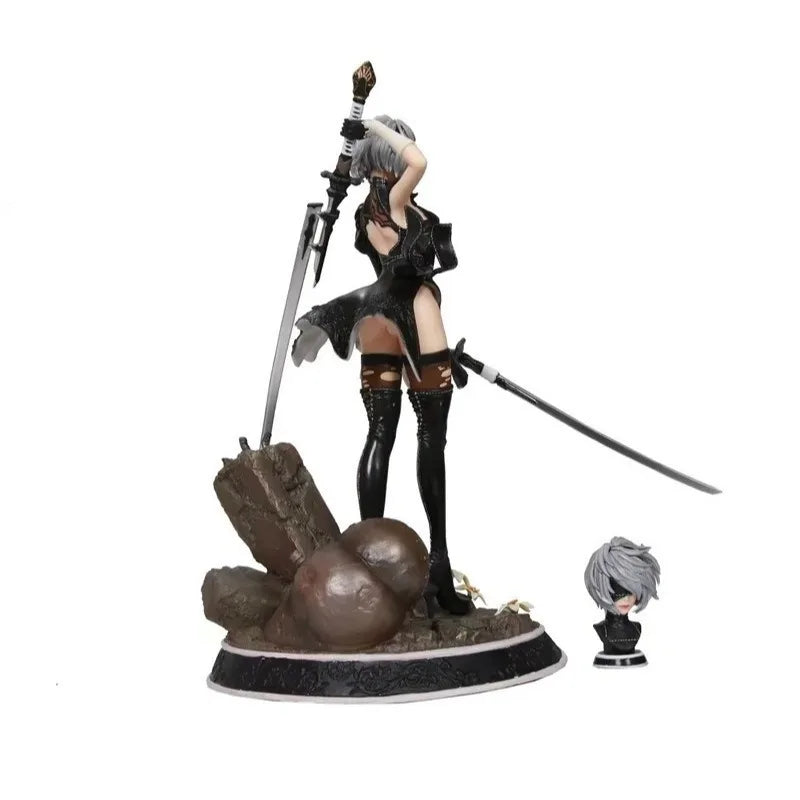 Bandai Neil Mechanical Era 2B Little Sister Double Headed Carving Can Replace Battle Damage Anime Animation Handmade Decorations