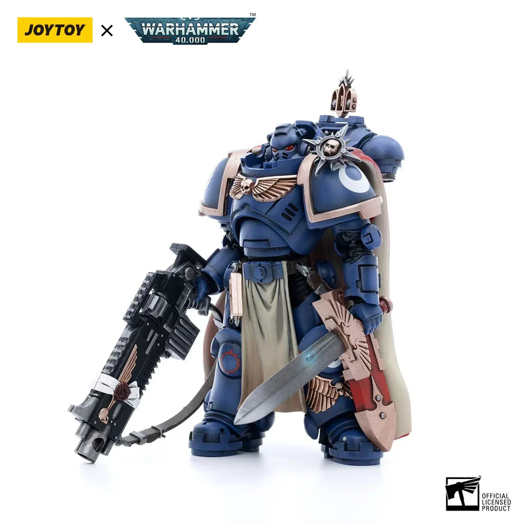 JOYTOY Warhammer 40K 1/18 Action Figure Ultramarines Captain with Master-crafted Heavy Bolt rifle Anime figures Toys
