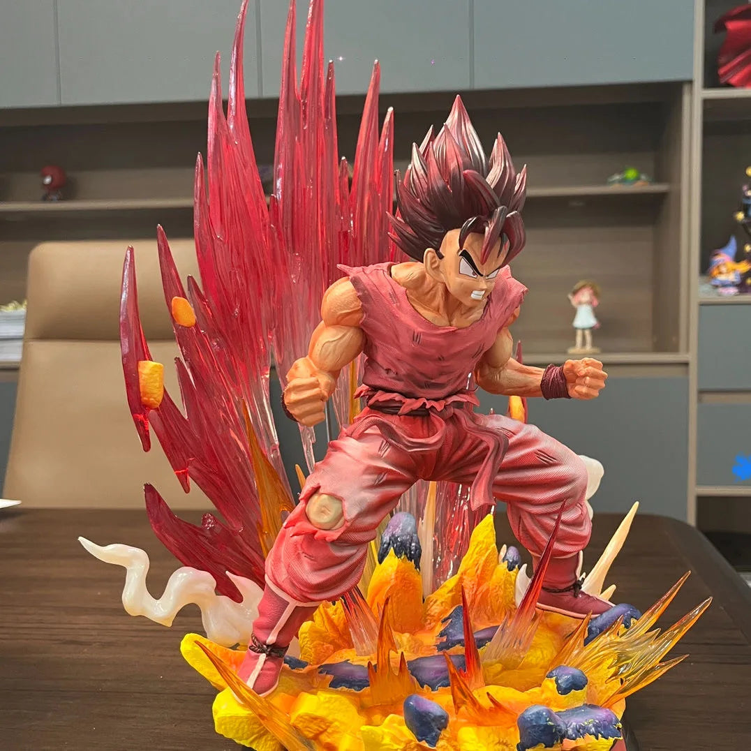 38cm DBZ Anime Dragon Ball Z Figure Kaiouken Goku Action Figure PVC Collection Model Toys Gifts