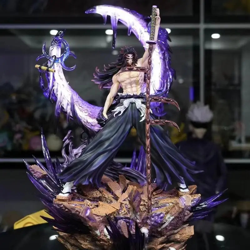 47cm Statue Demon Killer Yoriichi Twelve Wood Month Pvc Cartoon Character Model Collection Ornaments Gifts