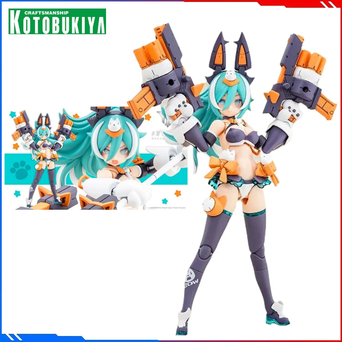 Kotobukiya Genuine Anime Model Kits MEGAMI DEVICE 30 PUNIMOFU LANG Toys Action Figure Assembly Model Gift for Boy Girl in Stock