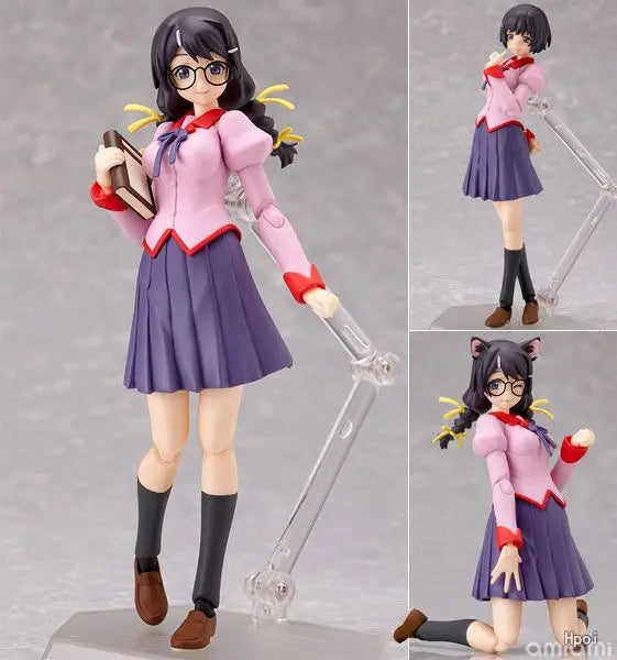 Original Max Factory Figma #147 Bakemonogatari Hanekawa Tsubasa Anime Figure Model Toy Gift Collection