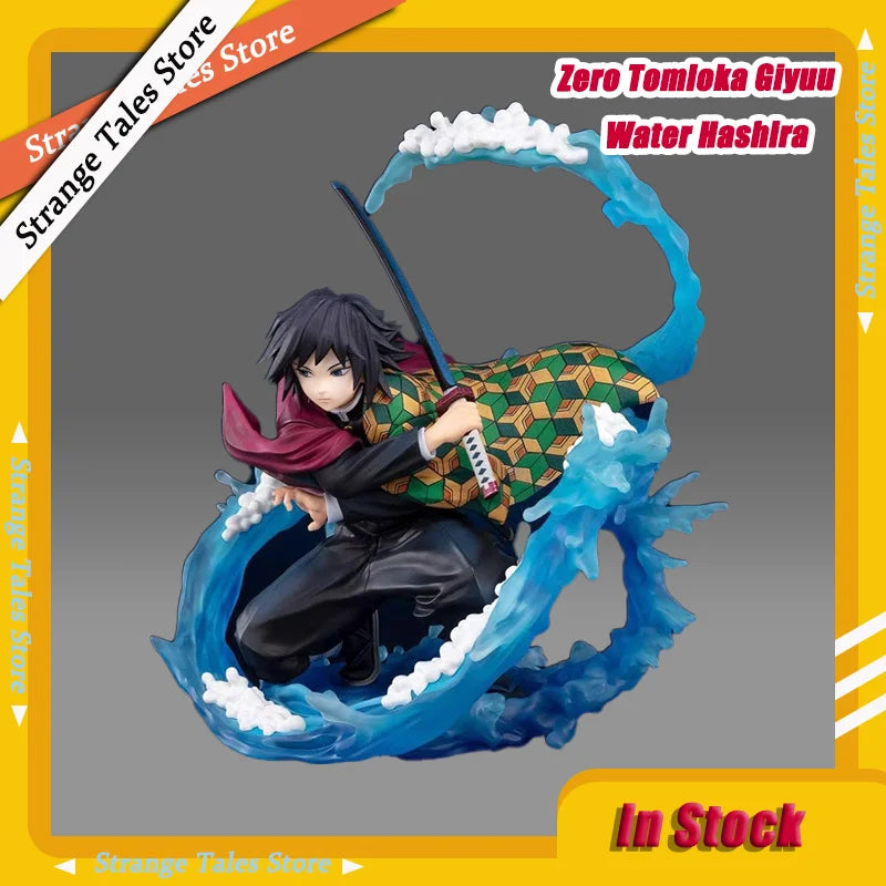 In Stock Demon Slayer Zero Tomioka Giyuu Water Hashira Figure Anime Model Desktop Ornament Kimetsu No Yaiba Statue Kid Toy Gift