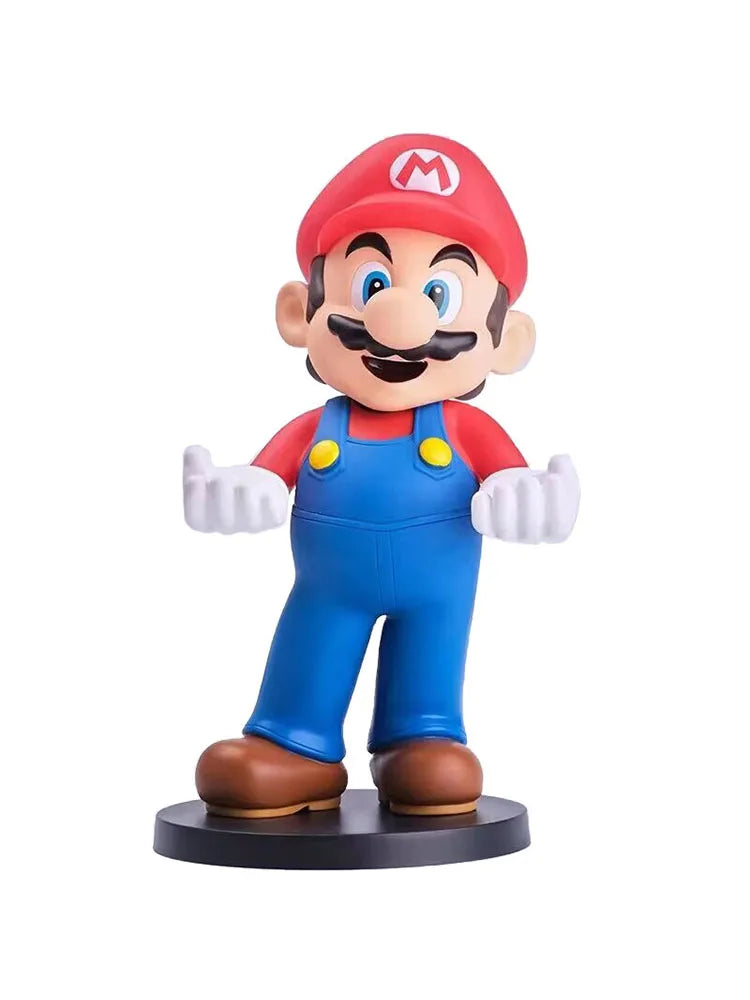 31cm Super Mario Action Figure Toys Game Controller Mobile Phone Holder PVC Model