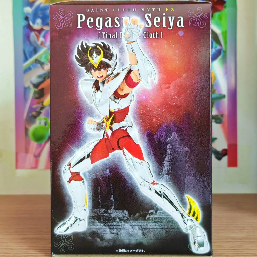 Original Bandai Saint Seiya Myth Ex Final Bronze Cloth Pegasus Seiya Metal Armor Action Figure Model Collection Toys Gifts 17cm