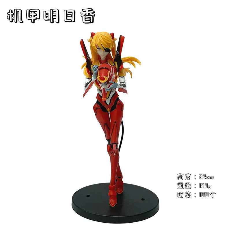 22CM Anime Evangelion Asuka Langley Soryu Figure Shin Gekijouban Ha Souryuu 1/7 Test Suit Ver Model Toy Gift Aciton Figure