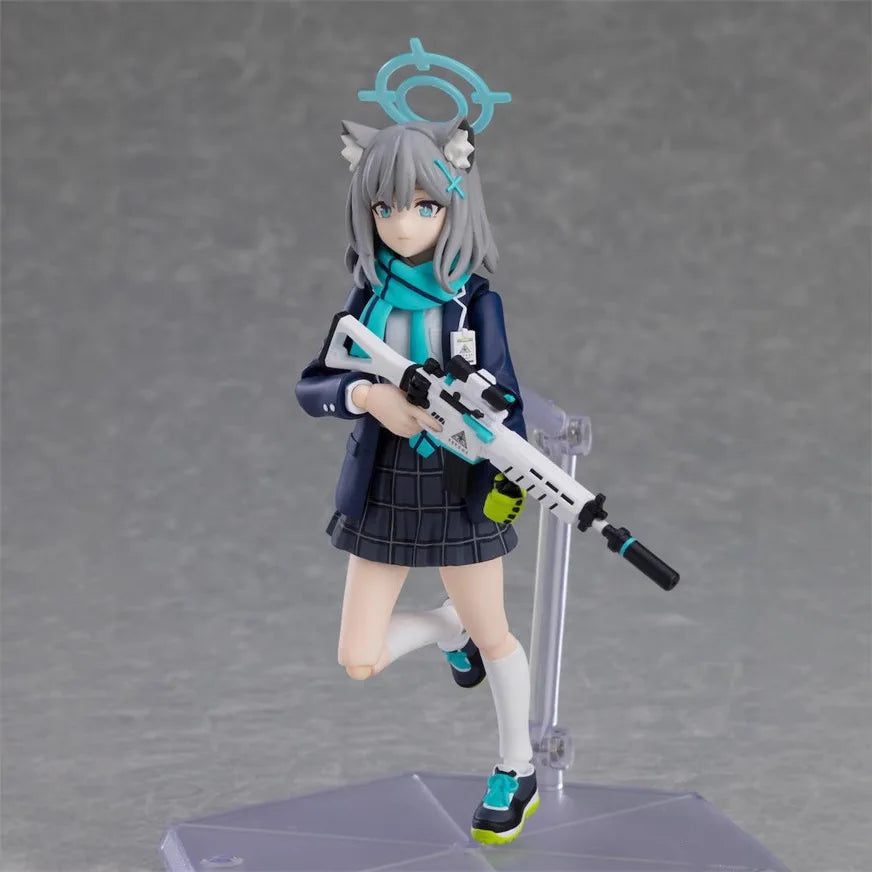 Anime Desert Wolf Girl Figure, School Tactical Articulated Model, Hand-Painted Collectible Box Set