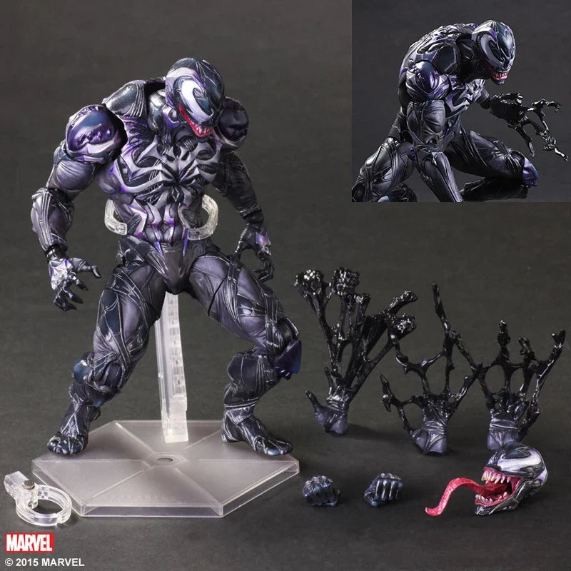 Play Arts Venom Action Figure PA Marvel Collection Doll Toys Amazing Spiderman Model