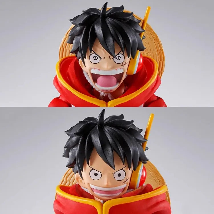 In Stock Original Bandai Shf One Piece Luffy Future Island Egg Head Island Storyline Collectible Anime Action Figure Model Toys
