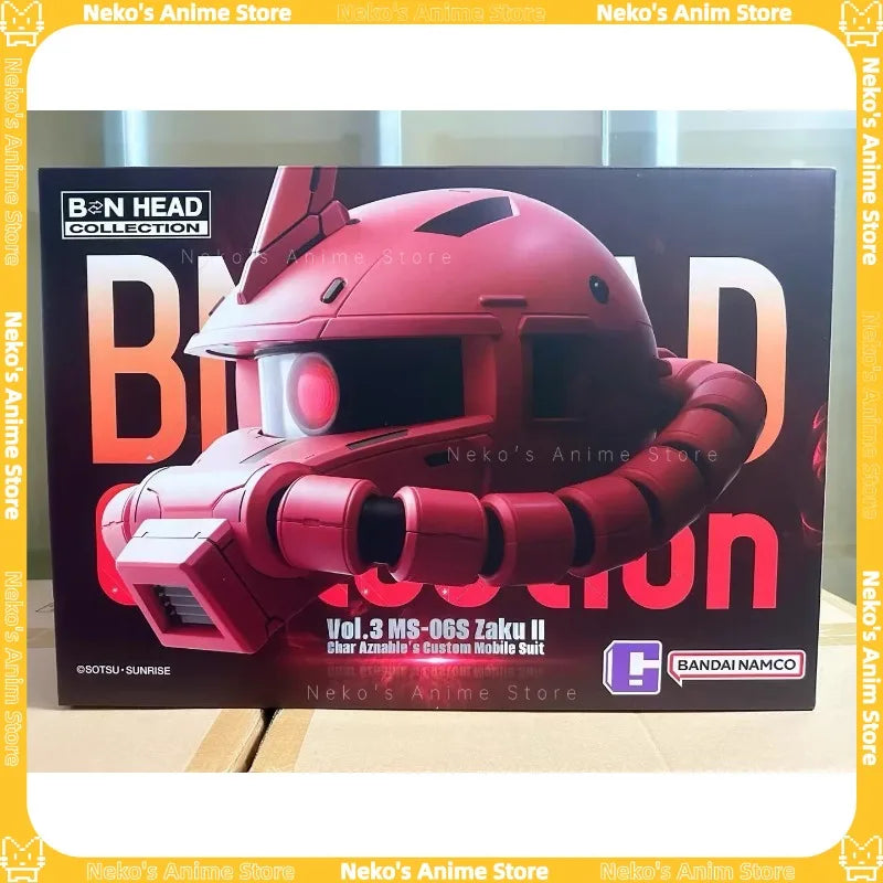 【In Stock】BANDAI Tides BN HEAD Collection VOL.3 Char's Zaku II Anime Model Trendy Toys Desktop Doll Collectibles gift