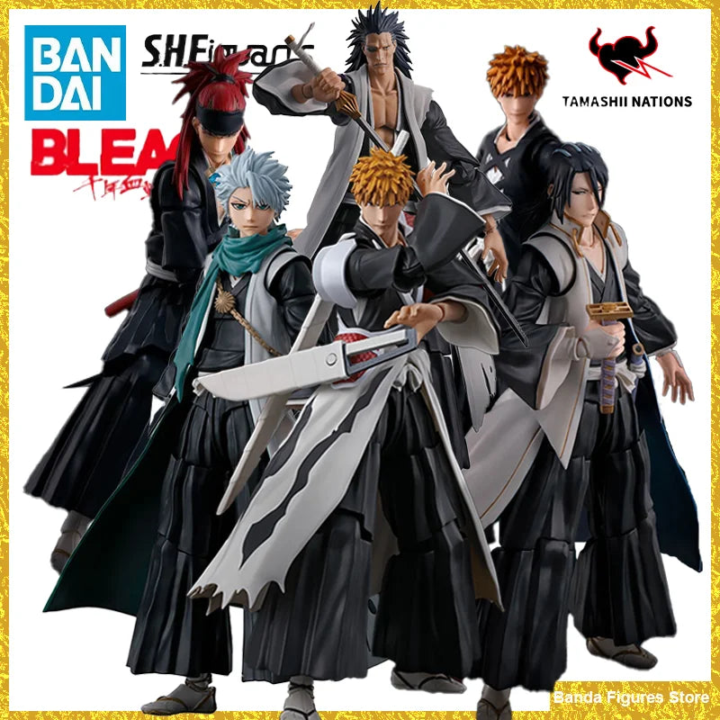 Original Bandai S.H.Figuarts SHF Ichigo Kurosaki Kenpachi Zaraki Toshiro Hitsugaya Renji Abarai Byakuya Kuchiki In Stock Toys