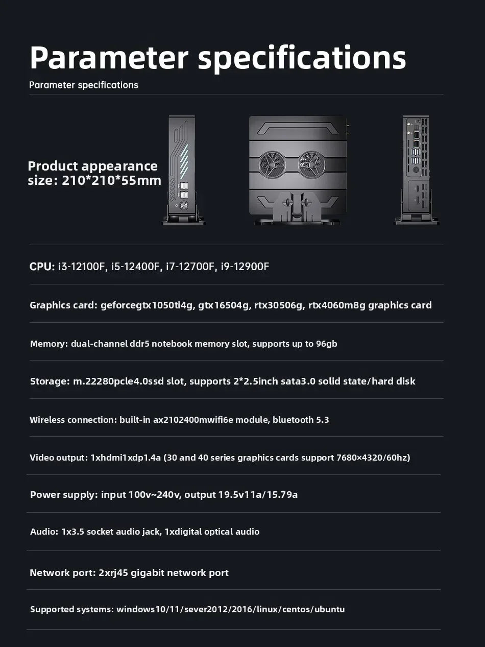 RTX4060M mini console game computer office micro assembly desktop small AI computing power small host design graphics