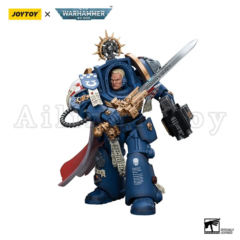 JOYTOY 1/18 Action Figure 40K Ultramarines Terminator Captain Severus Agemman Anime Model Toy