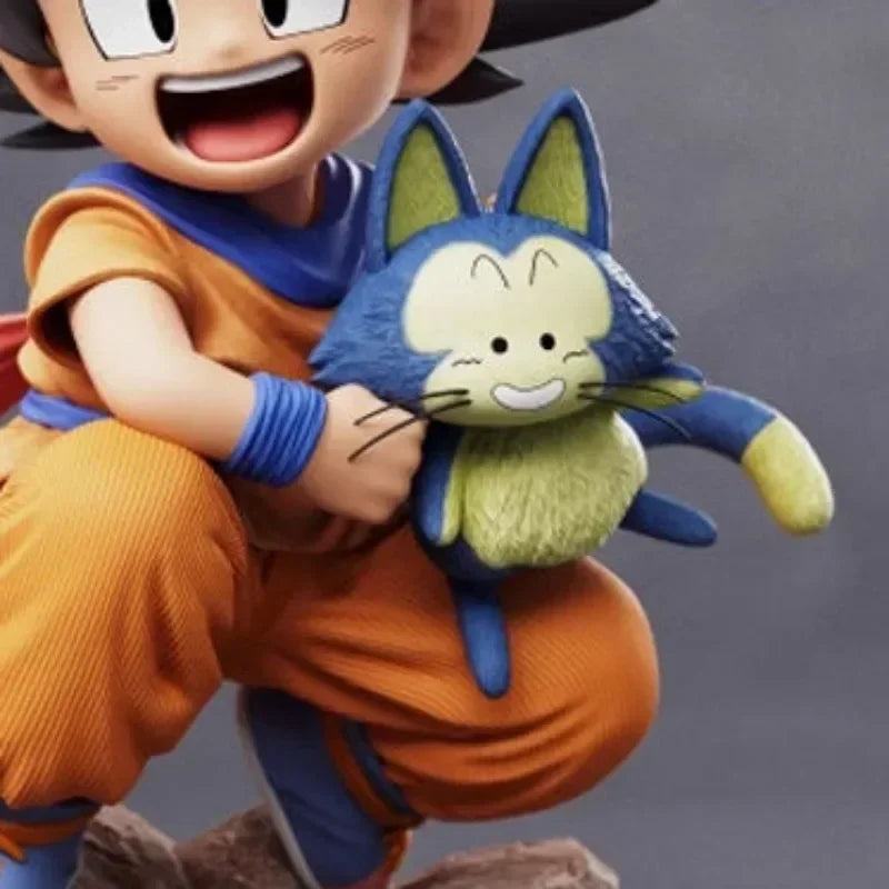 10cm Anime Dragon Ball Z Goku Hug Pula PVC GK Figure Yamcha Anime Collection Model Toy Gift Ornaments Goku Figure
