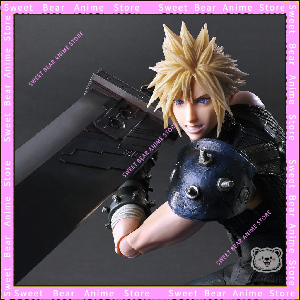 In Stock Square Enix PLAYARTS Final Fantasy VII Remake Cloud Strife Action Figure Anime Model Trendy Toys Desktop Doll