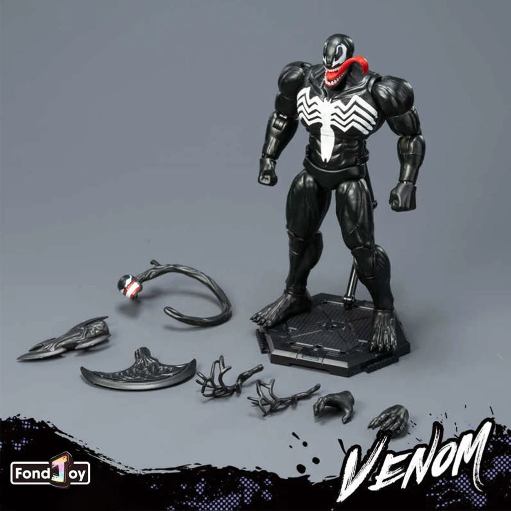 FondJoy Marvel Venom Action Figure 1/12 Venom Plastic Model Kit Anime Figurine Collection Model Statue Toys