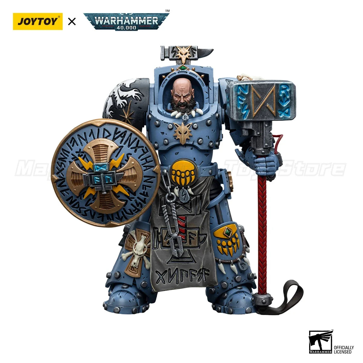 【In Stock】JOYTOY Warhammer 40K Space Wolves Arjac Rockfist Model Toy Gifts 1/18 Action Figure