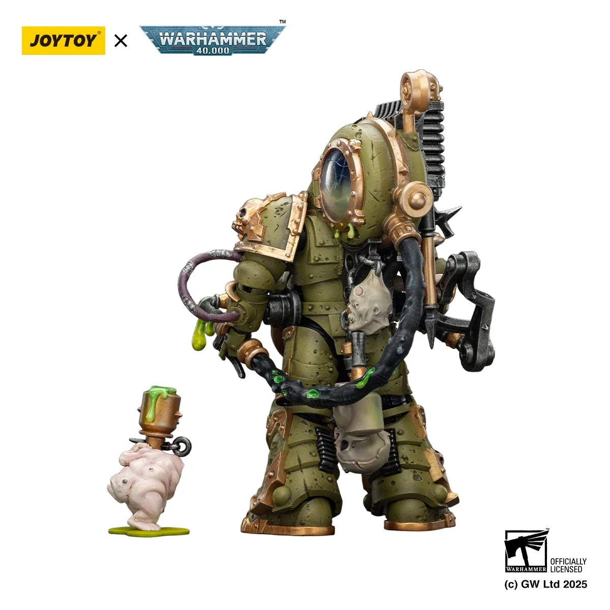 JOYTOY 1/18 Action Figure Warhammer 40K Death Guard Foul Blightspawn Death Guard Lord of Virulence Collectible Model Toys